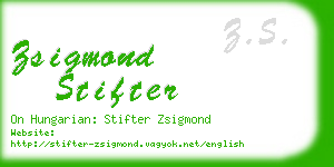 zsigmond stifter business card